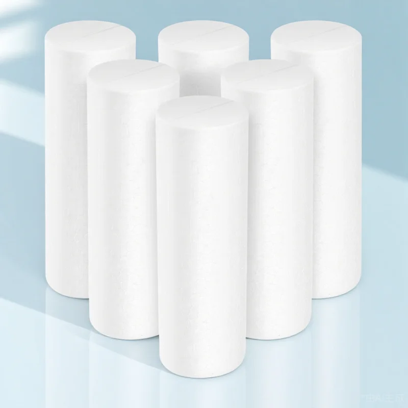 

6Pcs Multi-Use Foam Cylinder Ornaments DIY Decoration for Christmas Wedding Anniversary Crafts Cylinder Ornament