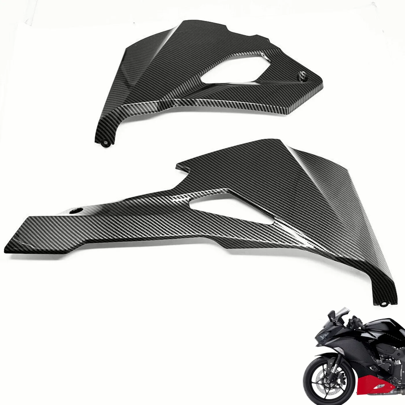 

Carbon Fiber Pattern Belly Pan Bellypan Fender Trim Cover Panel Fairing Cowl Replace for kawasaki zx25r zx 25r 2020 - 2022