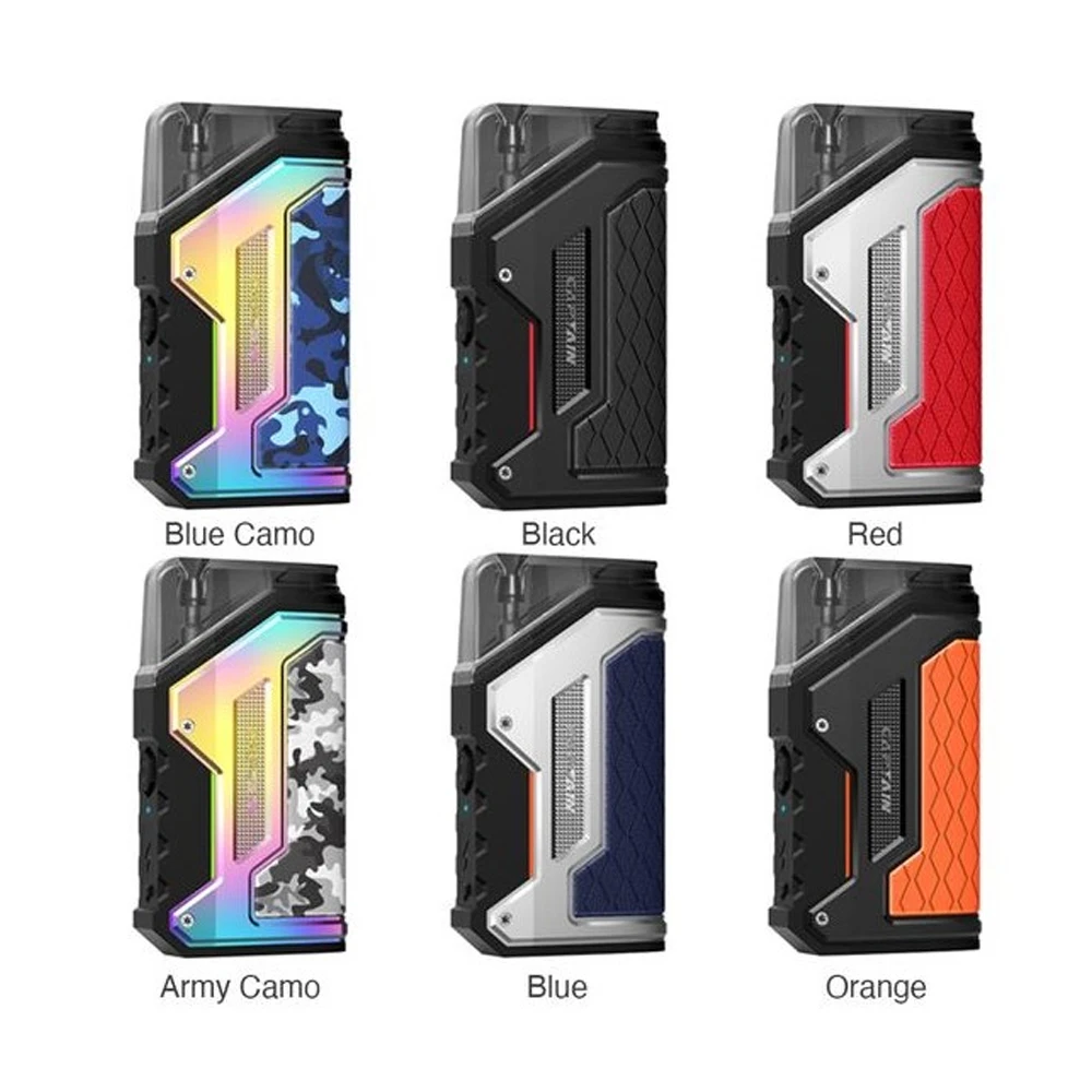 Originale IJOY Captain AirGo Pod Kit 930mAh batteria 0.8ohm Mesh Coil Box Mod con 5.5ml Big Pod vaporizzatore sigarette elettroniche