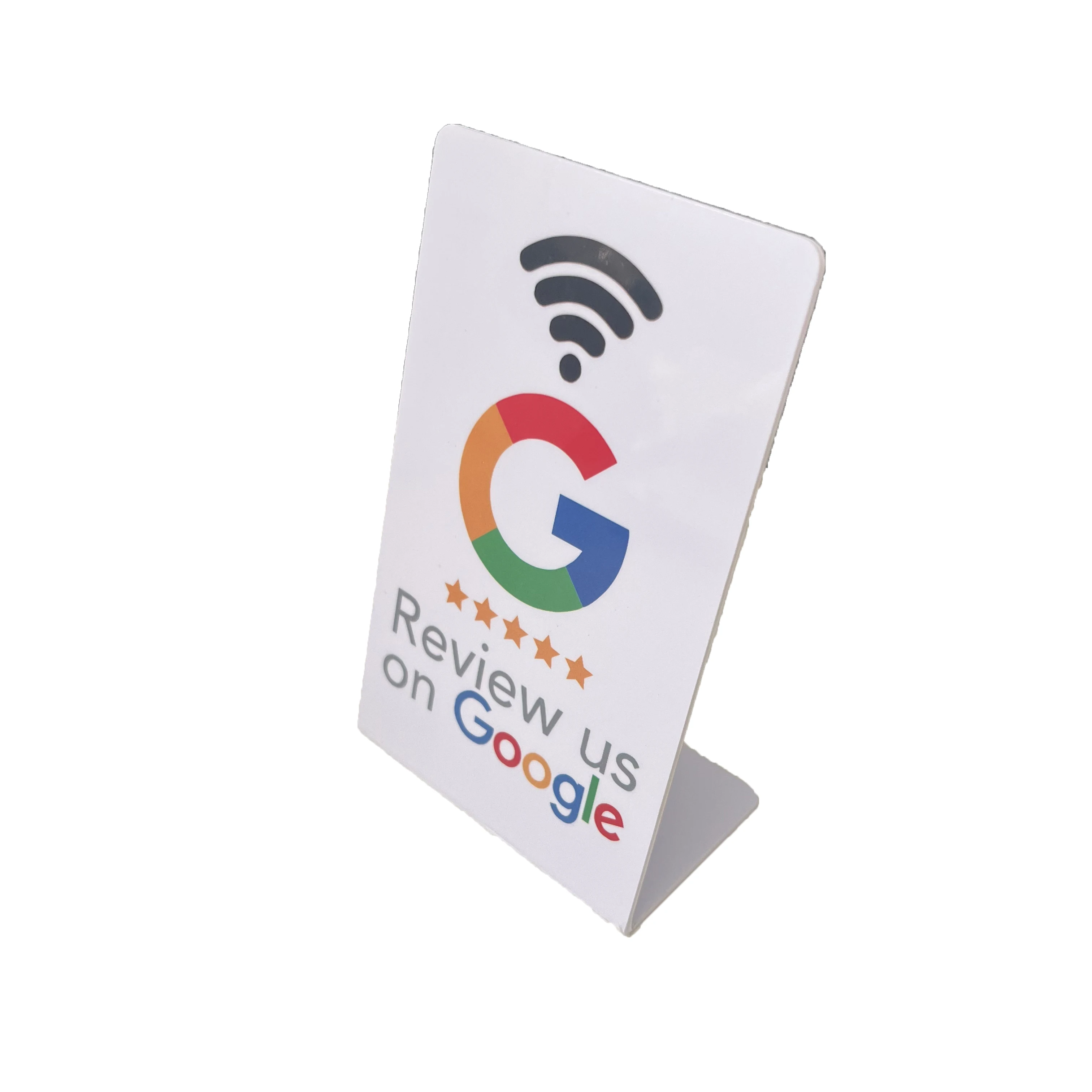 NFC 215 Programmable for Google Review Acrylic Stickers Card NFC Station Table 13.56Mhz Waterproof NFC Review Card