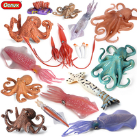 Oenux Marine Molluscs Model Simulation Squid Octopus Growth Cycle Action Figure Sealife Animals Education Collection Kids Toy