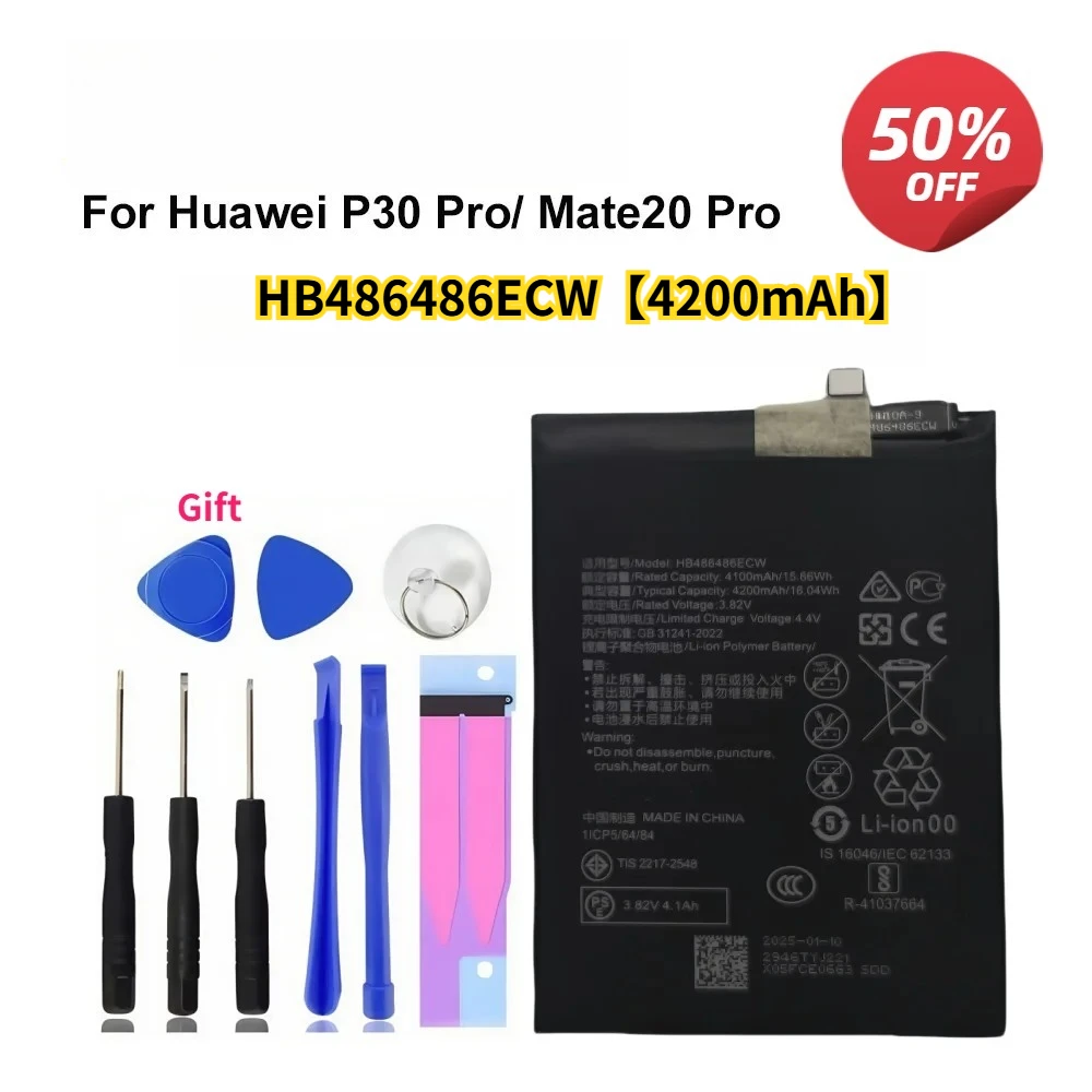 For Huawei P30 Pro Mate 20Pro HB486486ECW​ 4200mAh Replacement Phone Battery
