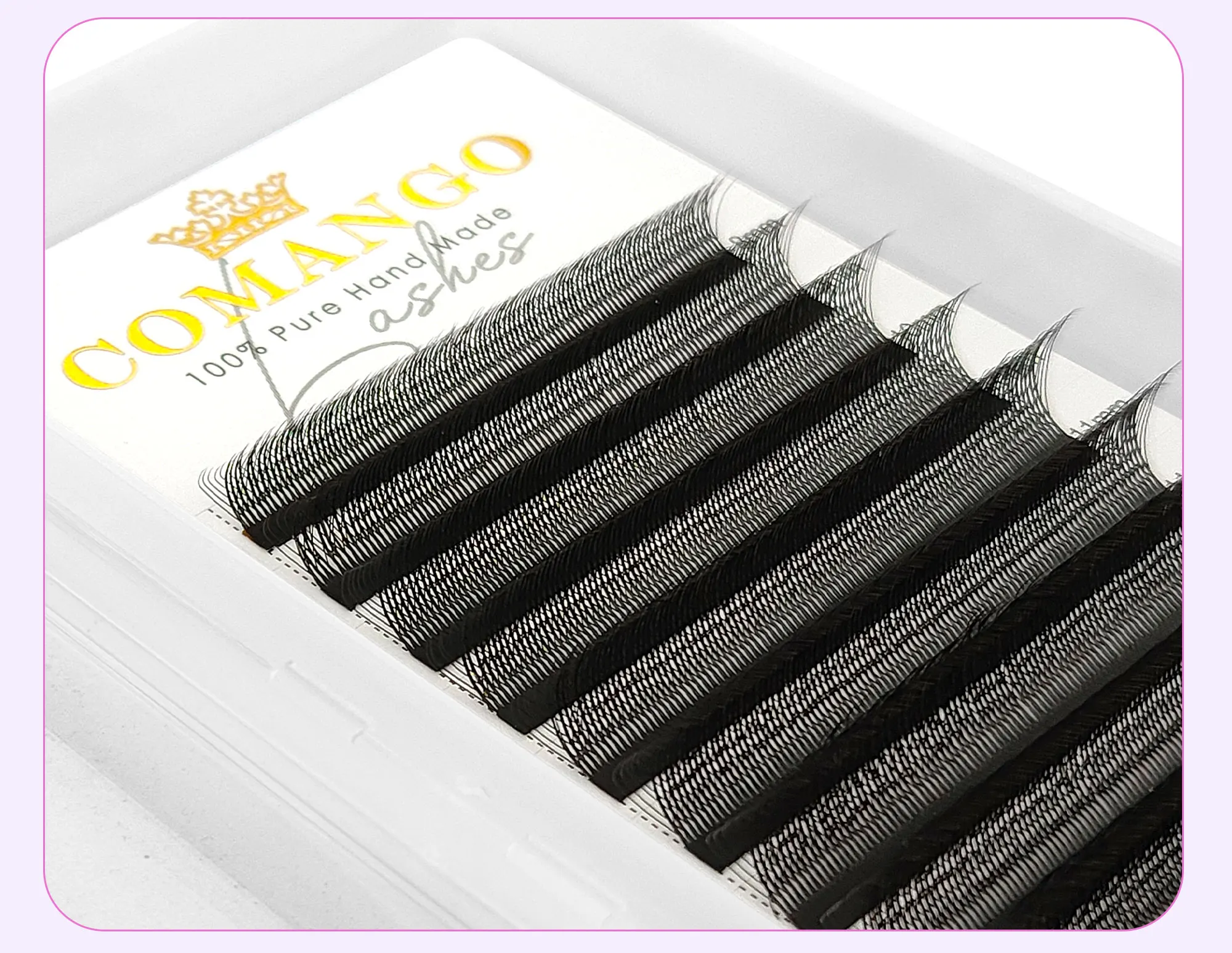 CoMango 3D W Stil vorgefertigte Volumen Wimpernverlängerung drei-Kern Dreifachspitzen Mix 8-15 Hybrid Wimpern – Detail 5