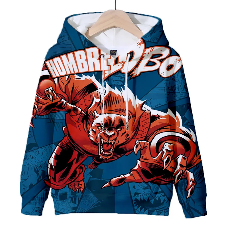 Picture 6: Y2k The Wolf Design Hoodie Fun Game Werewolf Pattern Hoodies Fashion Holiday Gift Womens Mens Casual Hoodied Long Sleeves Clothe
