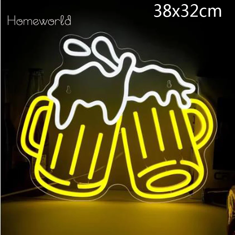 

Beer Neon Sign LED Neon Light Sign Used To Bar Wall Decorate bedroom Restaurant Stall Beer shop club party decoration