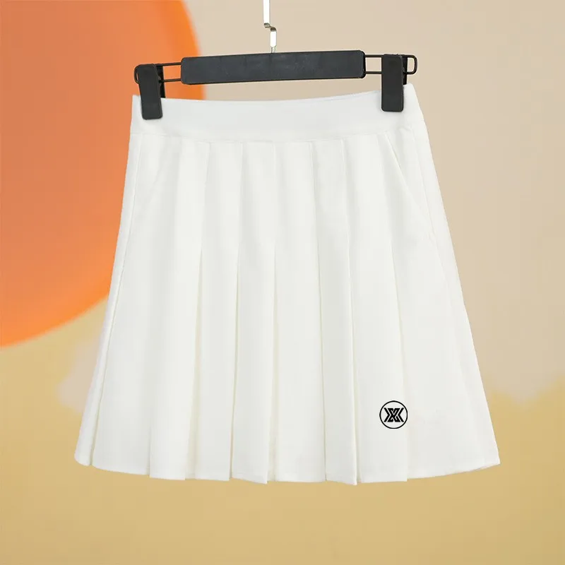 Women Golf A-line Skirt Safety Pant Summer High Waist Elastic Pockets Pleated Skirt Tennis Golf Sport Running Ladies Golf Shorts