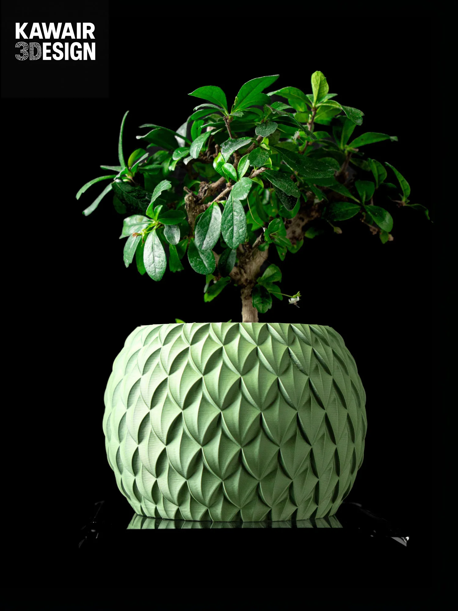 

Biodegradable 3D Printed Flower Pot Rhombus Design Line Texture Square Style Home Decor maceta