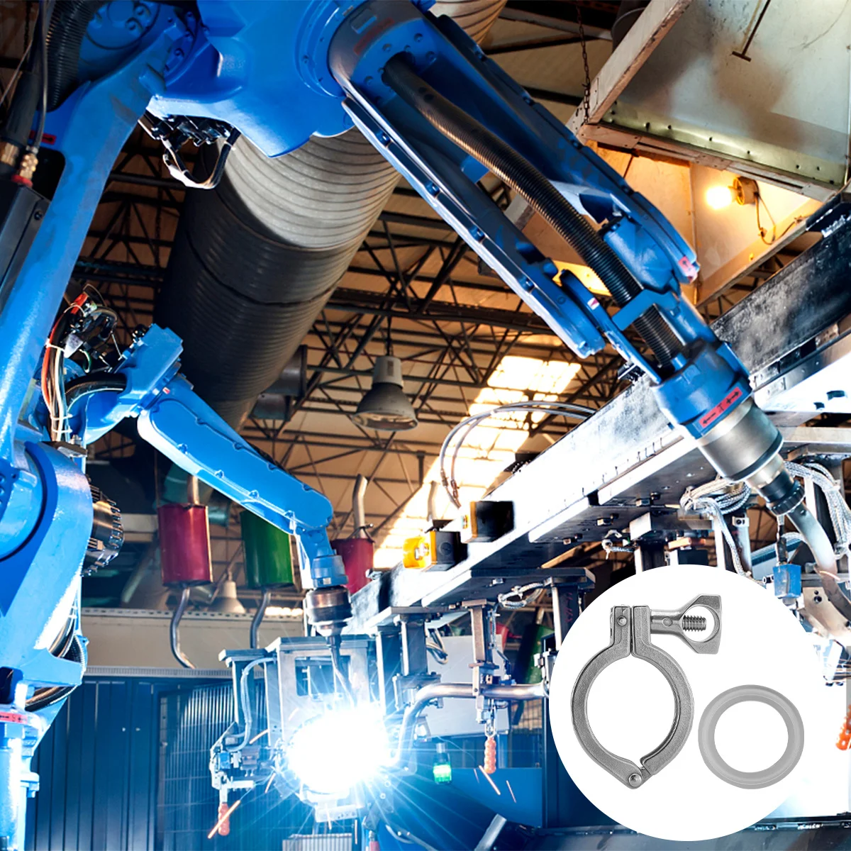 

2 set 304 Stainless Steel Single Pin 1.5 Inch Heavy Duty For Homebrew Sanitary Fittings Food