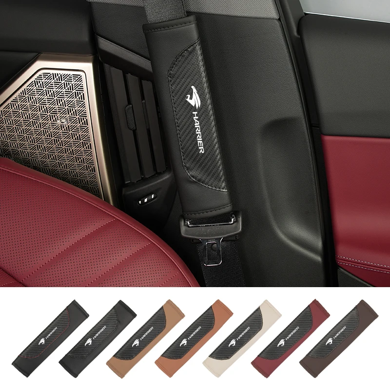 

Car Safety Belt Shoulder Protection Cover Seat Belt Padding Pads For Toyota Harrier Corolla Yaris Aygo Prius CHR Camry Aven