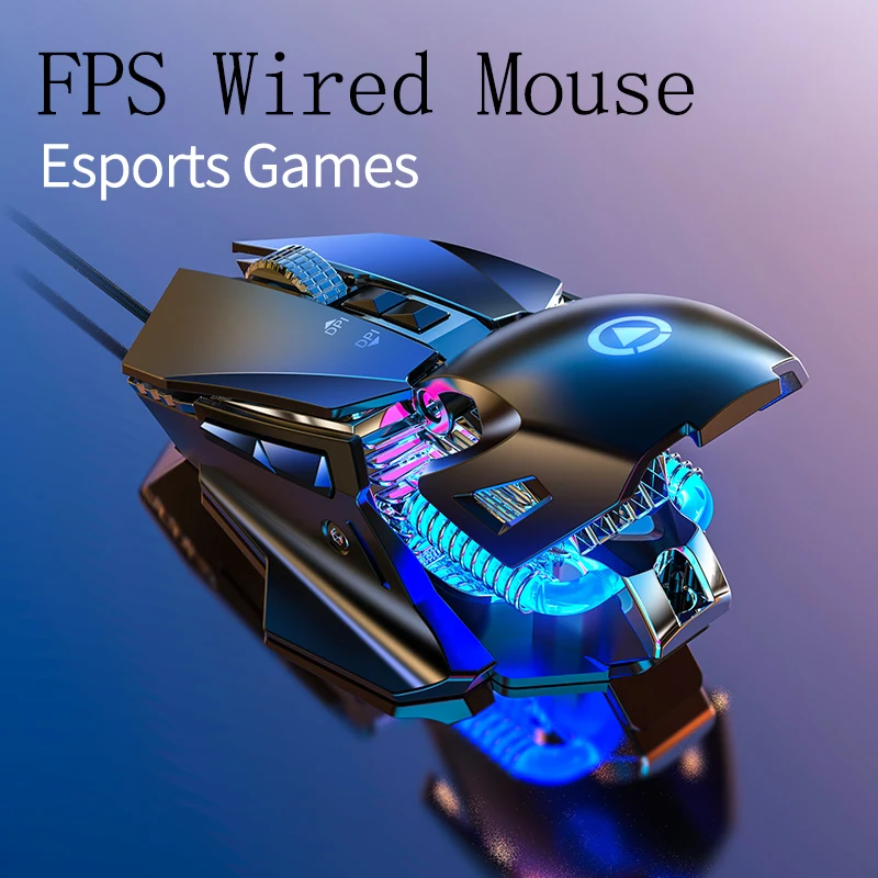 

Wired RGB Backlit Esports Gaming Mouse 200-7200 DPI Adjustable, USB Wired for PC Laptop FPS Games Computer Accessories