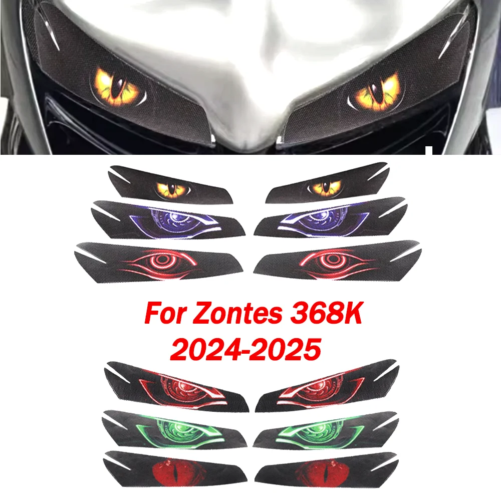 

For Zontes 368k 368 K 2024-2025 Motorcycle 3d Front Failing Light Stickers Guard Head Light Protection Sticker