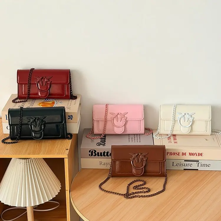 

2026 Autumn Winter High-end Women's Bag Swallow Small Square Bag Classic Chain Baguette Shoulder Crossbody Bag Daily Use Bags