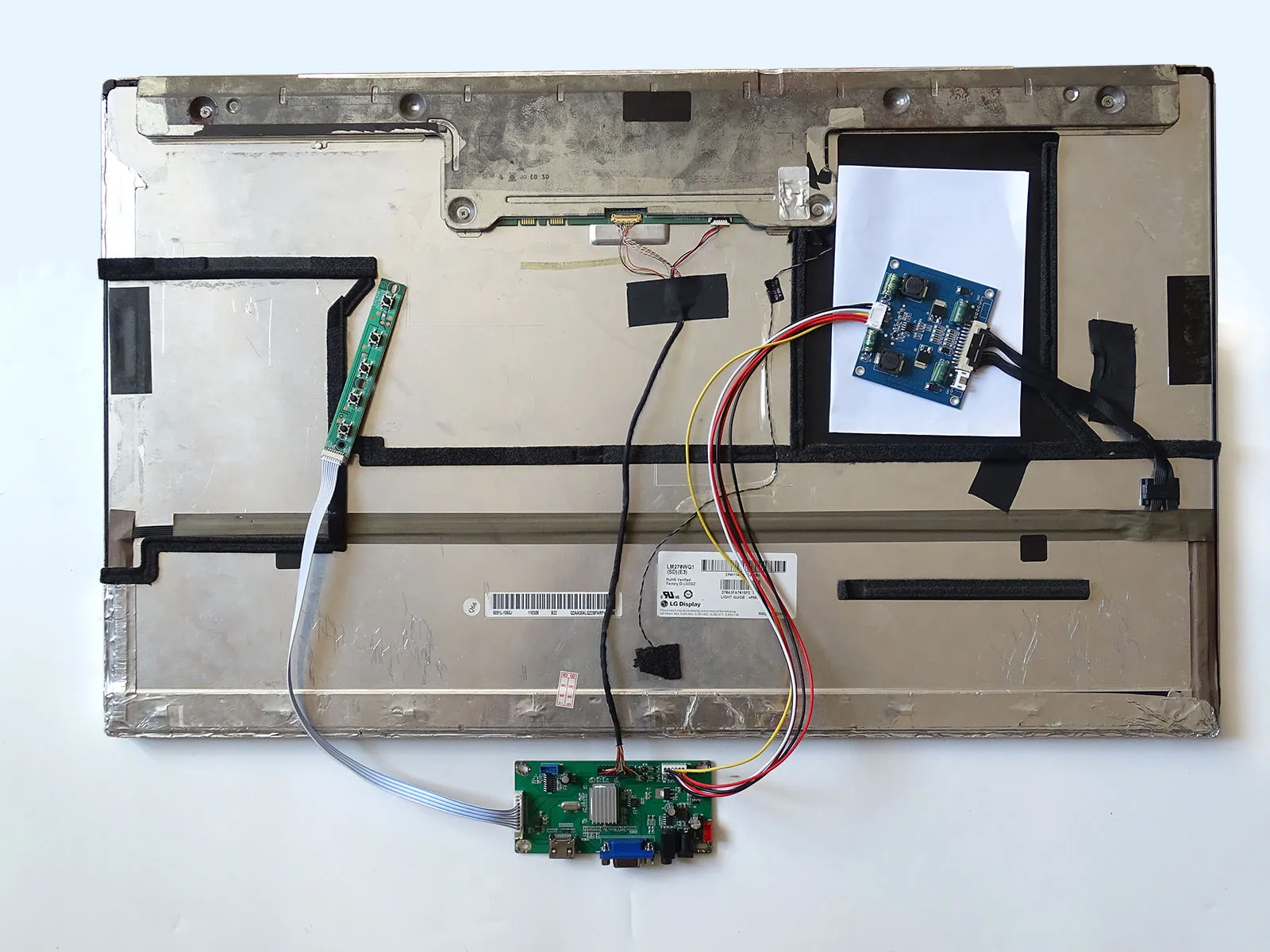وحدة تحكم بشاشة LCD ، لوحة تشغيل ، VGA ، HDMI ، DP إلى eDP ، 4 Lanes ، 50P ، صوت ، DIY ، 60x ، 2K ، 27 in