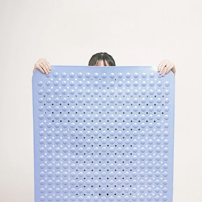 

Pvc Non Slip Large Bath Mat Safety Suction Cup Bathroom Shower Mat Household Soft Massage Bath Rug Shower Bathtub Mat Foot Pad