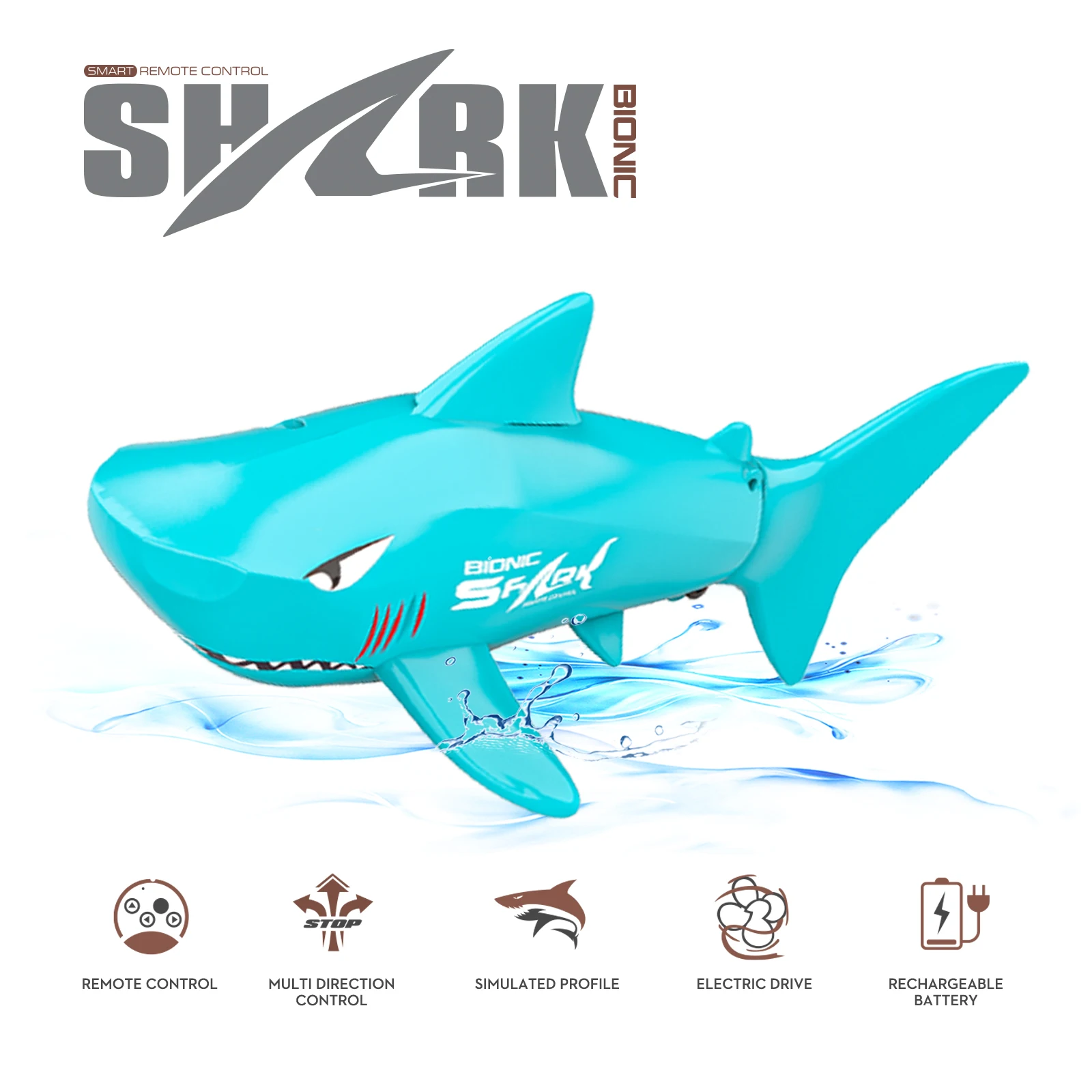 Controle remoto Shark Boat para crianças, Mini robô submarino, Simulação Peixe, Piscina de verão, Play Water Gifts, Brinquedos elétricos para crianças, meninos