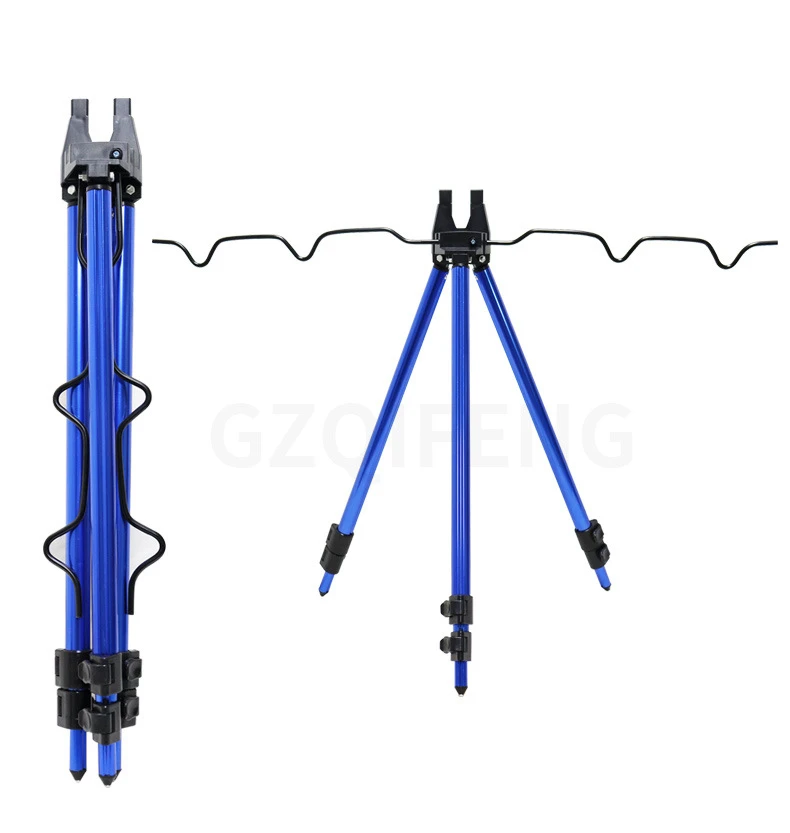 ZYZHE Angelrutenhalter aus Hochleistungs-Aluminiumlegierung, Dreieckige Halterung für Meeresangeln, Teleskopische Angelruten-Unterstützung, Angelzubehör – Detail 14