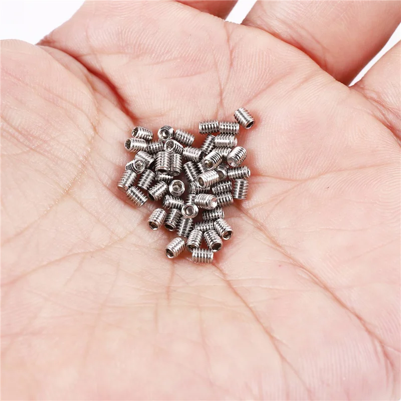 COFA-50 Pz M2,5 X 3 mm Set di viti a brugola in acciaio inossidabile con punta a tazza senza testa