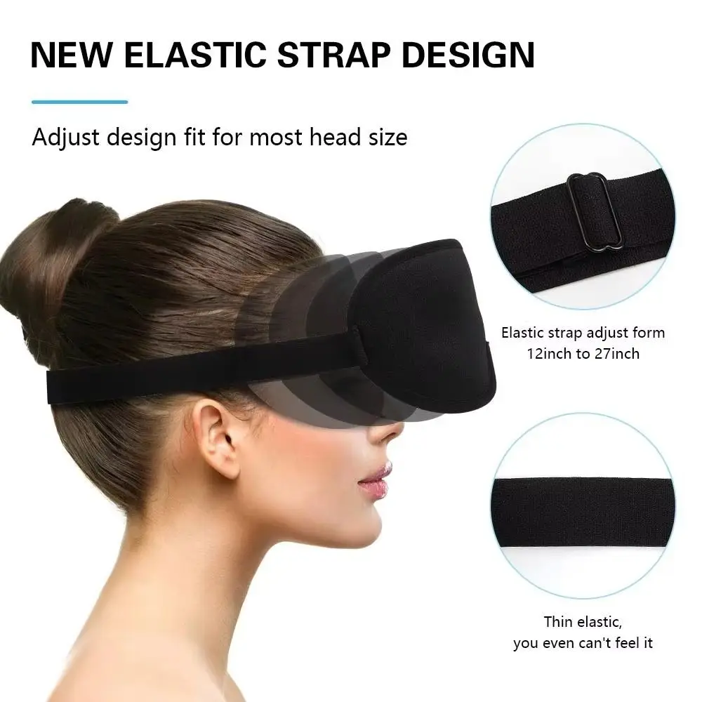 부드러운 폼 수면 안대 패딩 디자인 편안한 소재 3D 아이스 실크 안대 3D 형태 빛 차단 여행용