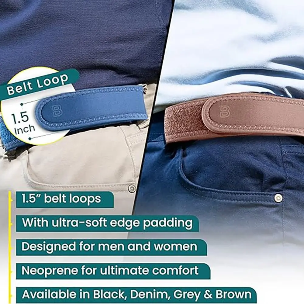 Ultra-soft No Buckle Elastic Belt Accessories Stylish Unisex Men's Belt Comfortable Stretch Buckle-Free Belt For Pants Jeans