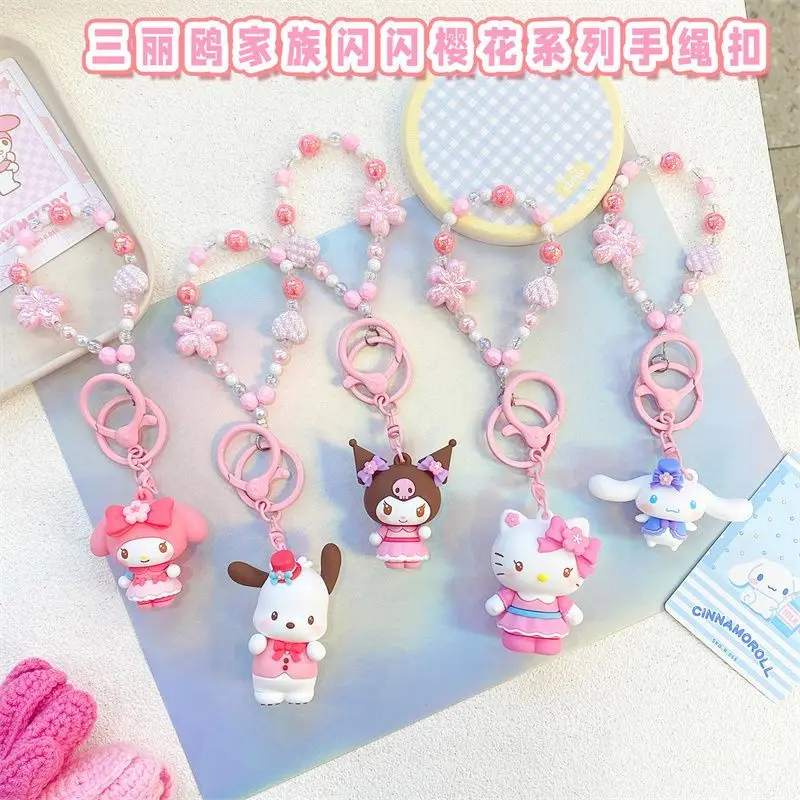 

Official Sanrio Sakura Glitter Doll Keychain | Sweet Beaded Phone Chain Pendant | Trendy Girls Gift Bag Backpack Ornament