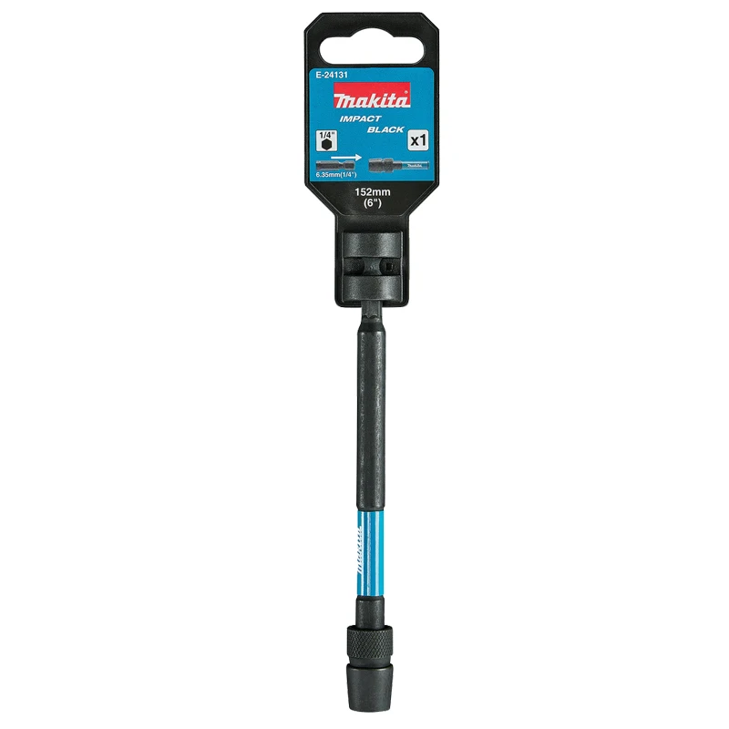 Makita Impact Black Sechskant-Schaft-Hülsenfutter-Bithalter E-24125 E-24131 E-24147 76 mm/152 mm/304 mm Werkzeugzubehör – Detail 6