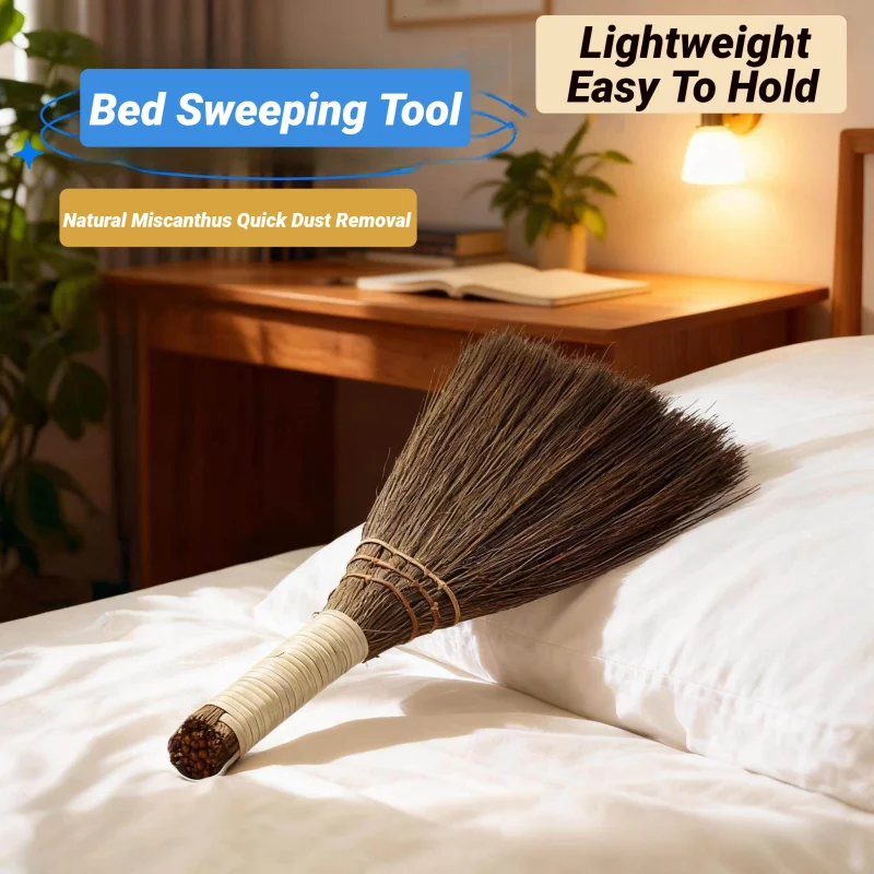 Escoba Artesanal de Paja Suave para Limpieza Manual de Pisos de Madera en Hogares, Oficinas y Hoteles