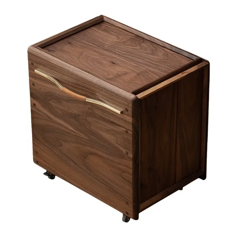 

North American walnut carbon roasted enclosure tea table household tatami tea room storage cabinet fire bowl tea table