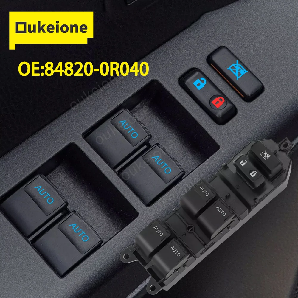 Interruptor de Control de ventanilla eléctrica principal 84820-0R040 para Toyota Tundra 2007-2020 2021 botón regulador de vidrio accesorios de coche