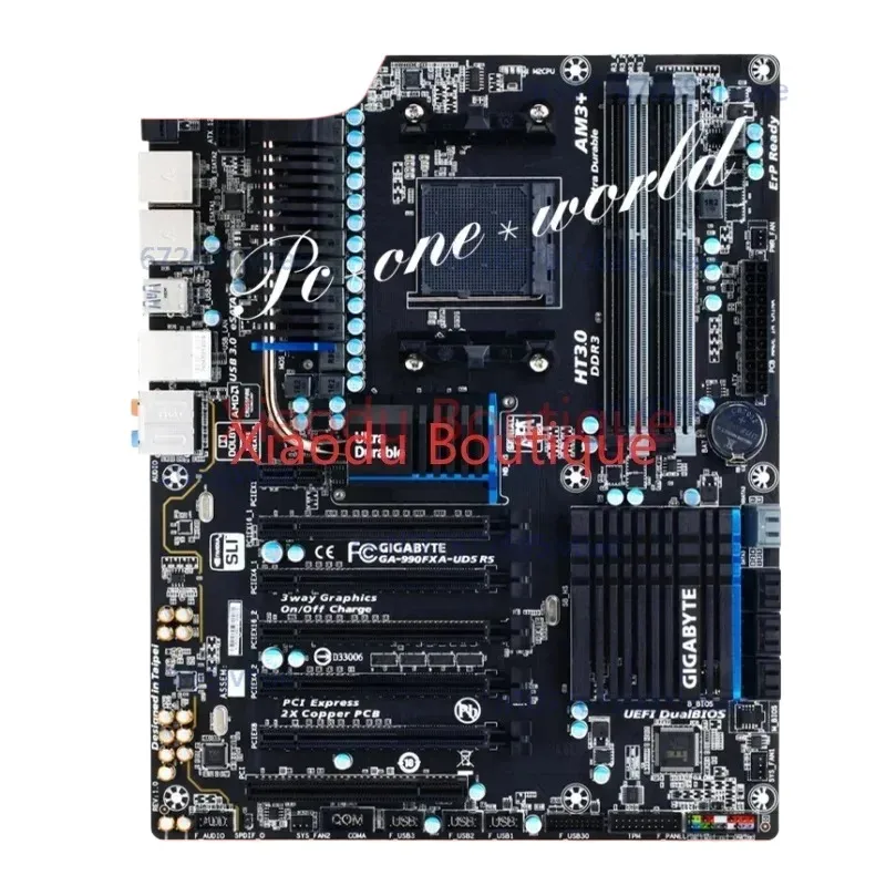 

Материнская плата для Gigabyte 990FXA-UD5-R5 AMD 990FX с разъемом AM3 DDR3 DIMM USB3.0 ATX