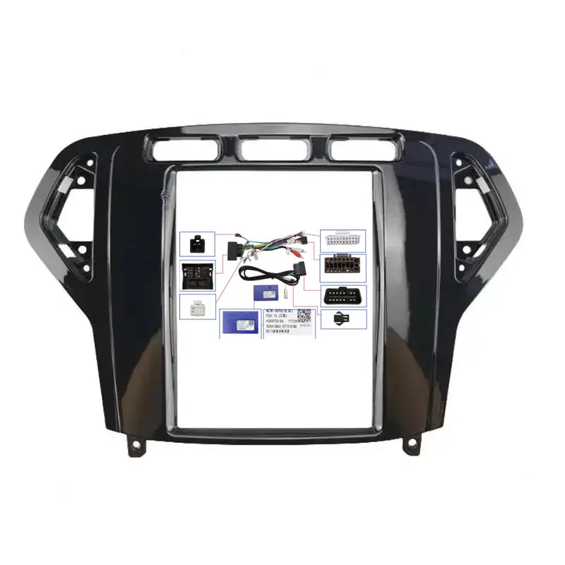 Fascias d'autoradio pour FORD MONDEO, cadre de limitation de style de placements, lecteur vidéo, navigation DVD, garniture de panneau, 9.7 pouces, 2 Din, 2007-2010