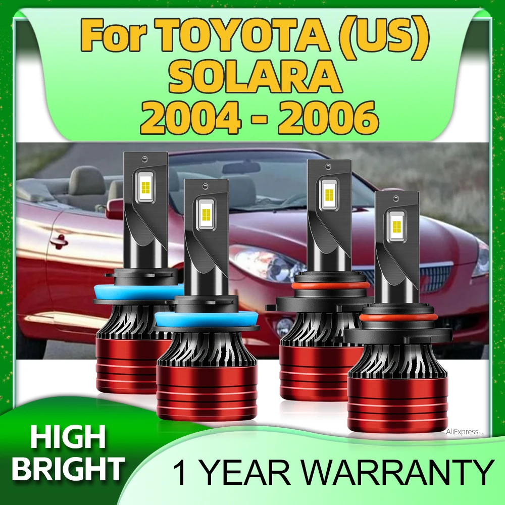 

2/4Pcs Led Car Headlight 180W HB3 H11 CSP Chip 6000K White Lamp with Cooling Fan For TOYOTA (US) SOLARA 2004 2005 2006