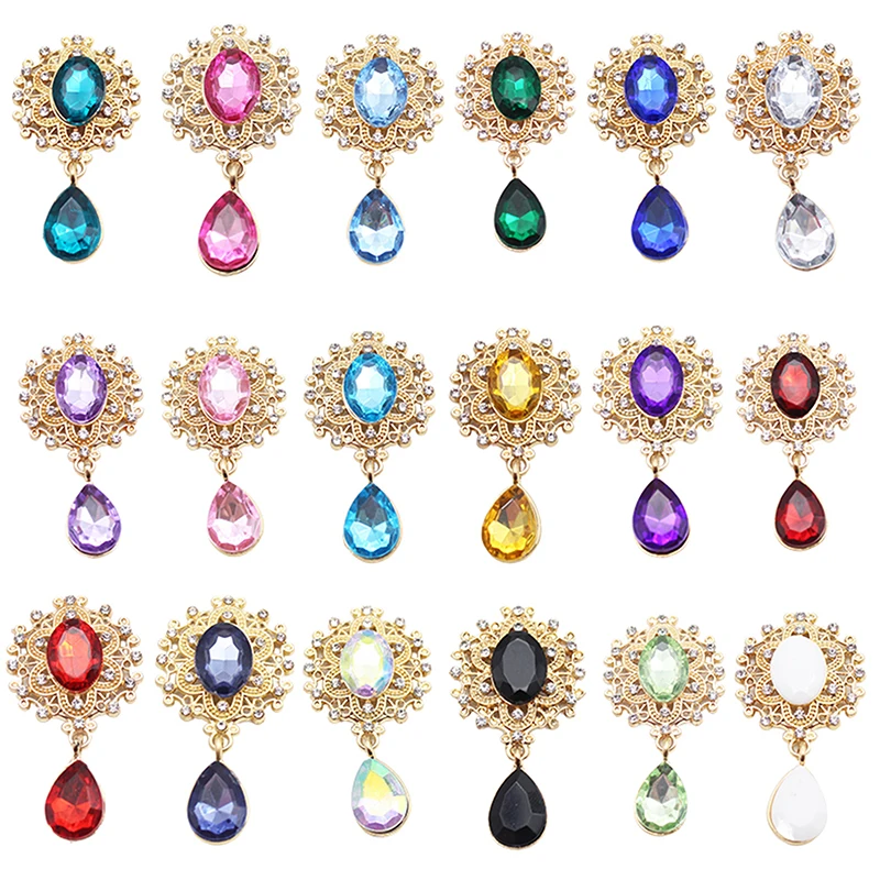 Crystal Rhinestone Brooch Accessories DIY Wedding Invitation Card Wine Glass Gift Box Creative Decoration Clothing Accessories