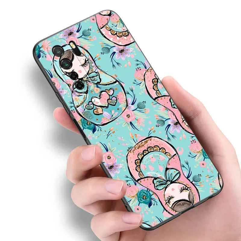 Russian Dolls Matryoshka Black Phone Case For Huawei Nova 12 11 Ultra 10 9 SE Pro 12i 11i 11E Y60 Y61 Y70 Plus Y71 Y72 Y90 Y91