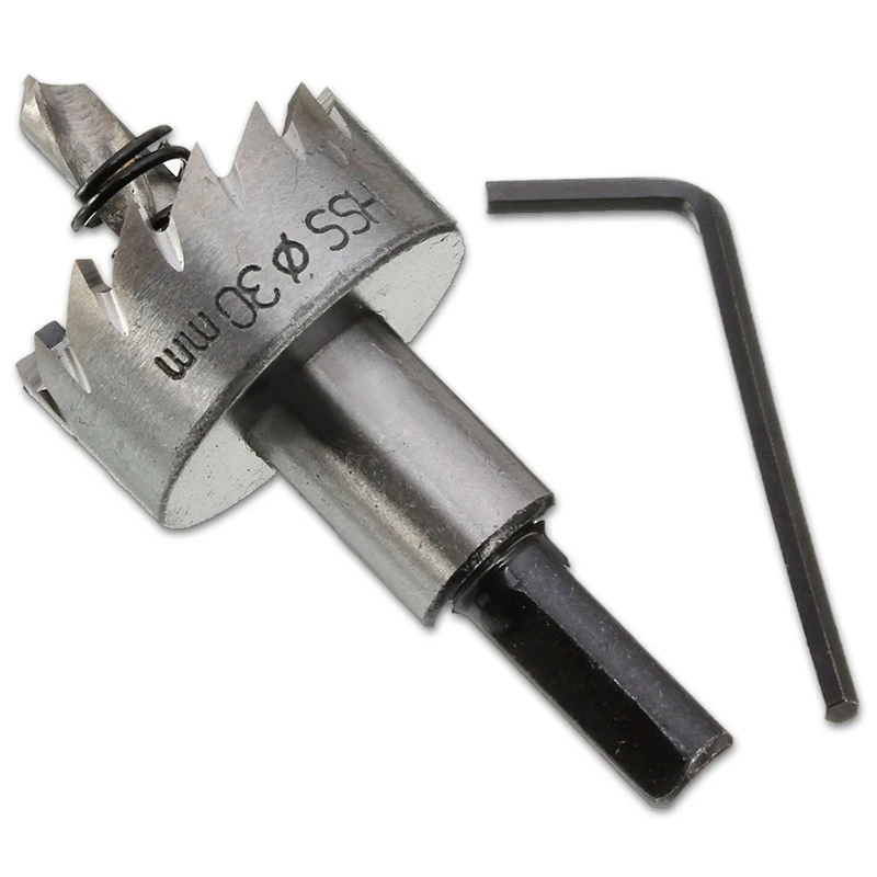 Jeu de scies cloche à pointe en carbure HSS, acier inoxydable, alliage métallique, poinçon, outils de travail de calcul de trous, 5 pièces, 16/18mm, 20mm, 25mm, 30mm