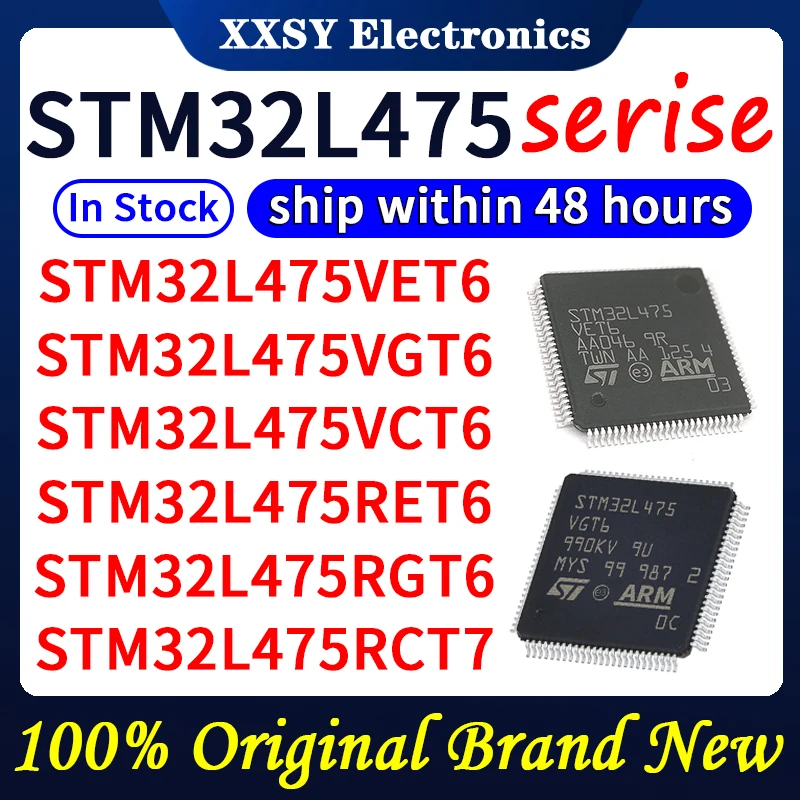 STM32L475VET6 Original de alta qualidade, STM32L475VGT6, STM32L475VCT6, STM32L475RET6, STM32L475RGT6, STM32L475RCT7