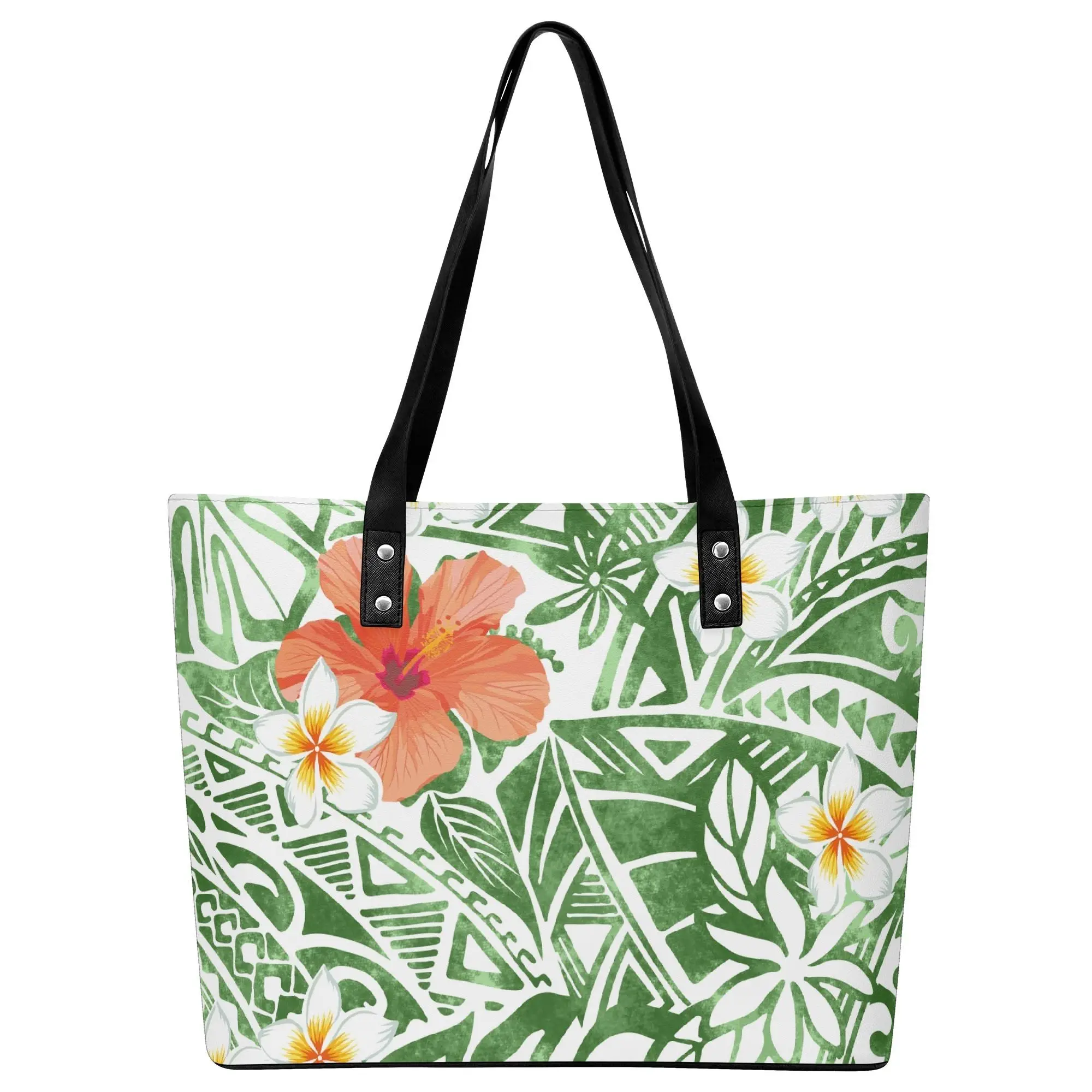 البولينيزية سعة كبيرة حقيبة كتف السفر موضة حقيبة التخزين فيجي ساموا جزيرة القبلية طباعة نمط حقيبة يد نسائية مخصصة #3