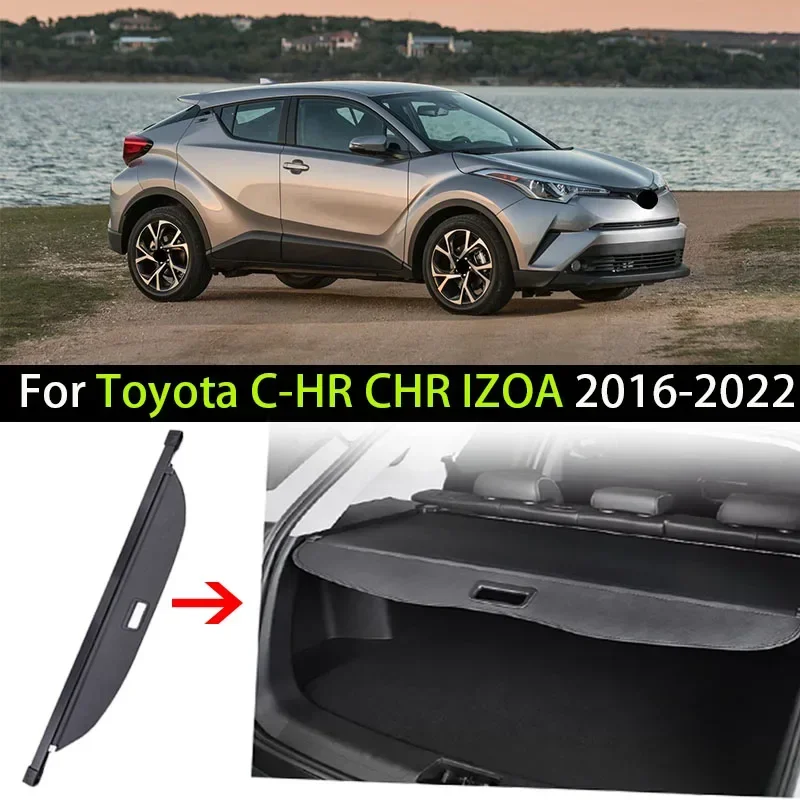 Car Trunk Cargo Cover For Toyota C-HR CHR C HR IZOA 2016-2022 Luggage Storage Security Shield Curtain Partition Mat Accessorie