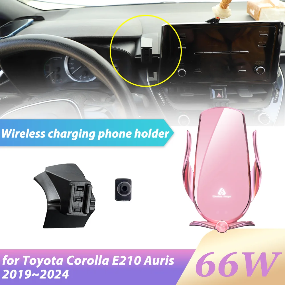 66W Car Wireless Charging Phone Holder for Toyota Corolla E210 Auris Sport 2019~2024 Air Vent Clip Support Accessories iPhone