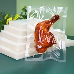 50pcs Vacuum Sealer Bags, Disposable Airtight Compression Bag, Transparent Food Packaging Bag, For Meat,Fruit And Vegetable