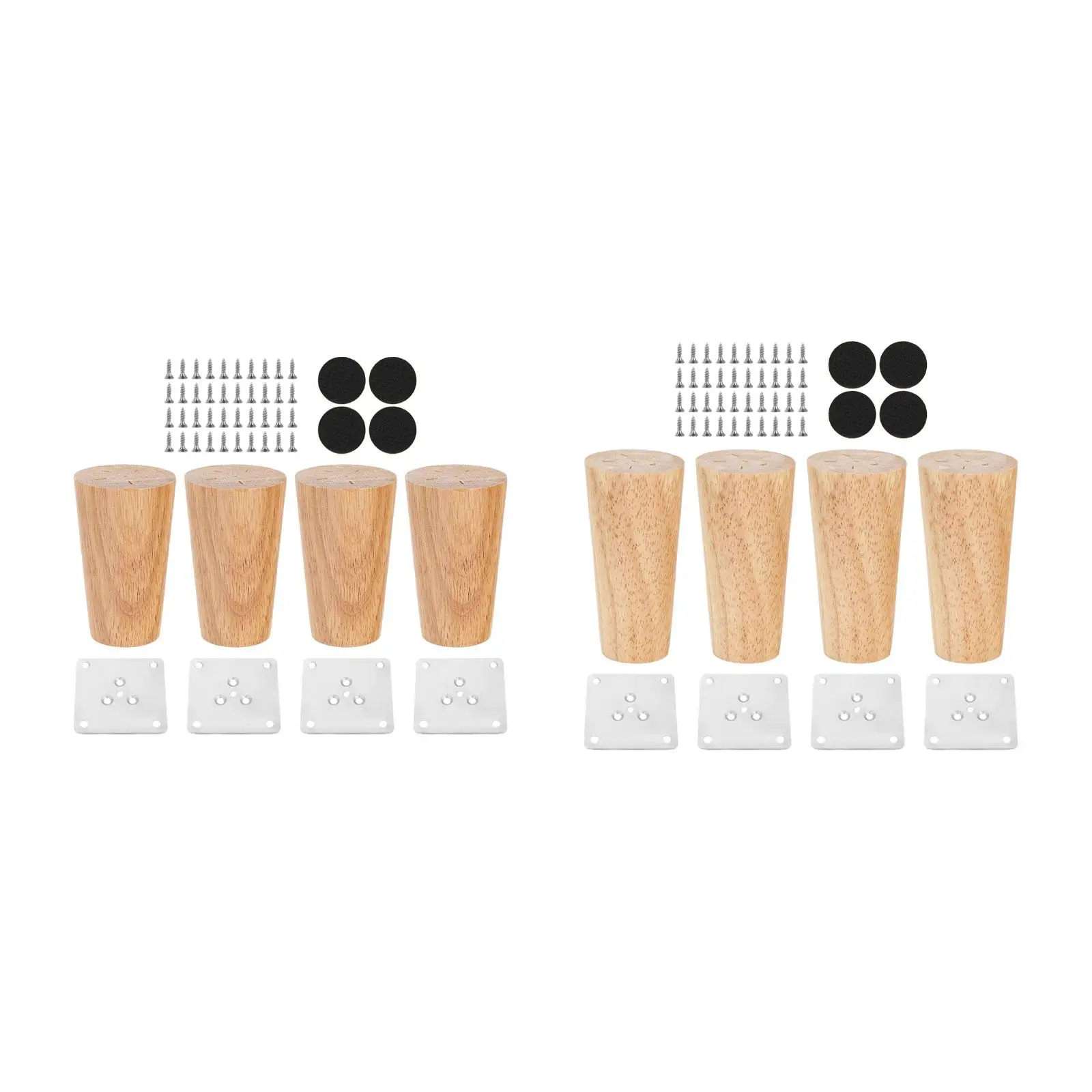 

4 Pieces Cabinet Legs with Screws Accessories Extensions Sturdy Table Legs Cabinet Feet for Living Room Sofa Home Bedroom Chair