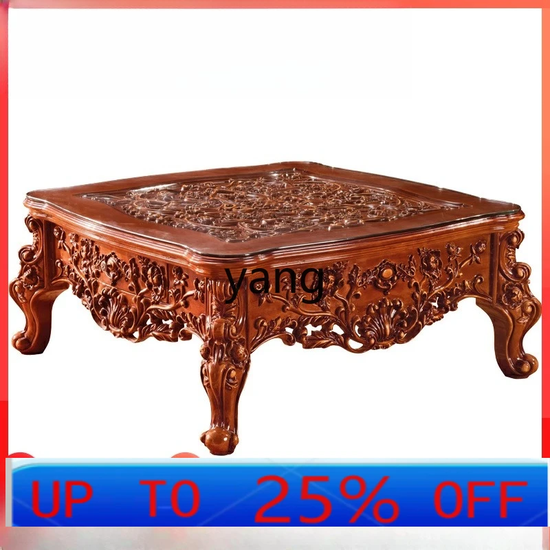 

LH marble coffee table TV cabinet combination set high-end living room solid wood paint tea table