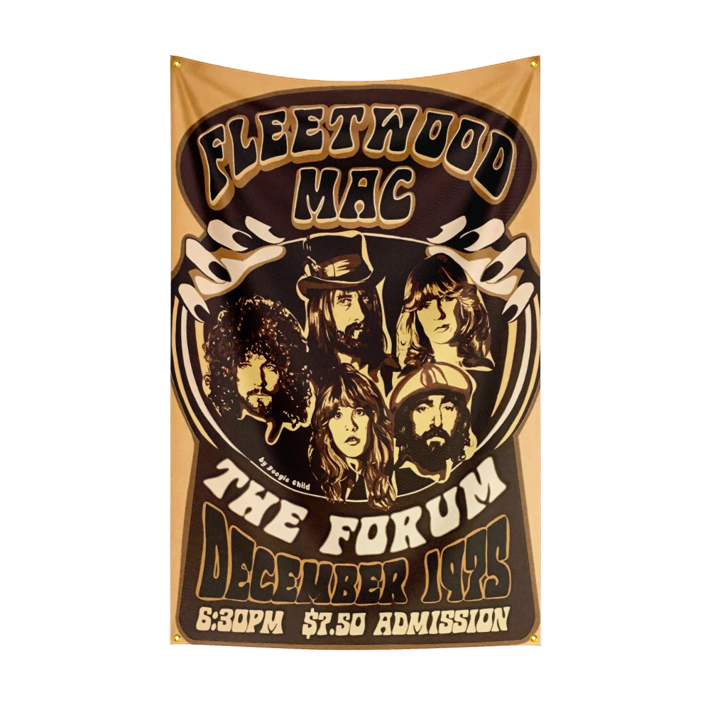 3x5 Ft Heavy Rock Band F-fleetwood-macs Flag Polyester Digital Printing Banner for Bedroom Wall Art Out Door Tapestry Decora - Detail 1