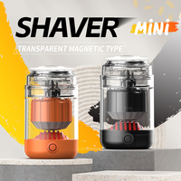 Mini Magnetic Electric Shaver Portable USB Rechargeable Electric Razor Magnetic Detachable Head Shaver Trimmer for Travel