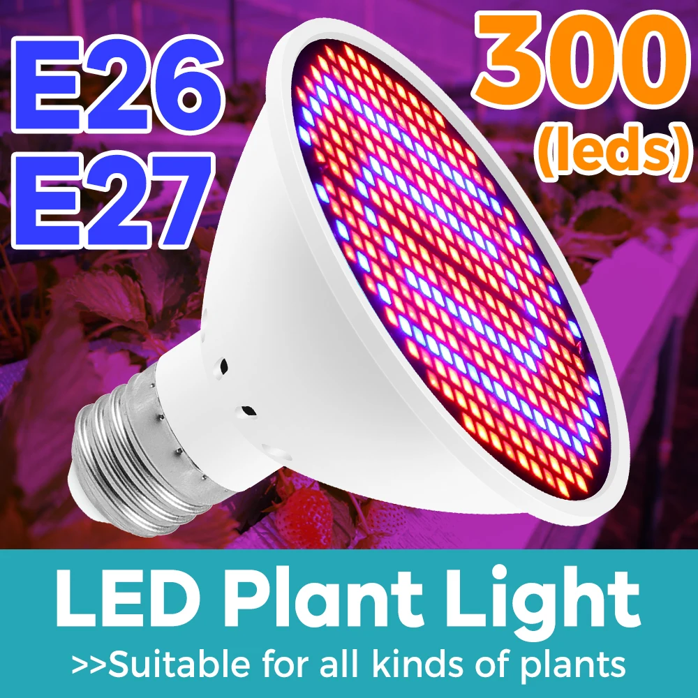 Plant Grow Light 220V LED Growth Bulb E27/E26 Full Spectrum GU10 Hydroponic B22 Seed Fill Lamp MR16 Succulent E14 Growing Lights
