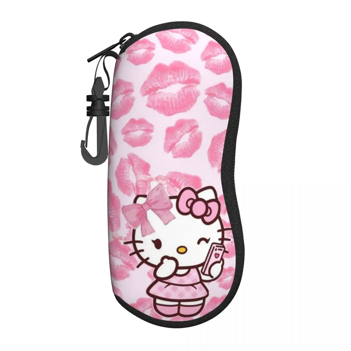 

Пользовательский чехол для очков с рисунком Hello Kitty для мужчин и женщин, мягкая защитная сумка для солнцезащитных очков