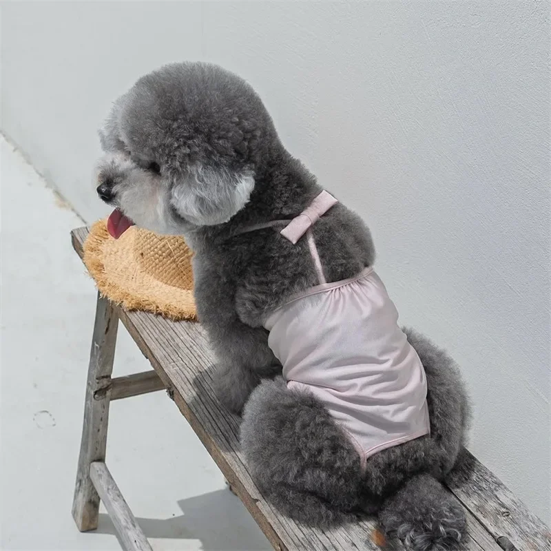 

One piece Pet Summer Swimming Clothes Fashion Camisole Vest Bikini Dog Breathable Vest Swimsuit Teddy Puppy Clothes