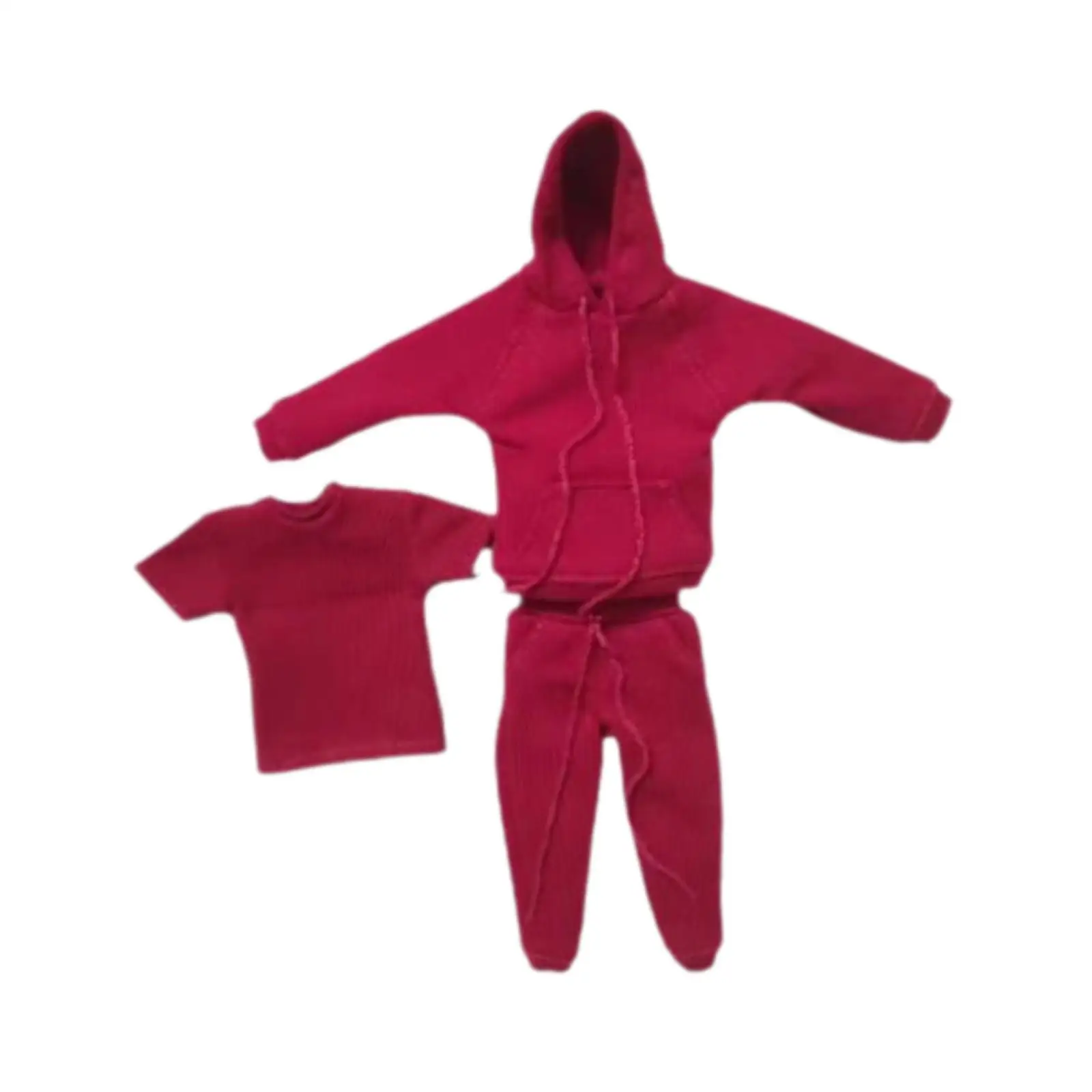 

1/12 Scale Figure Clothes Pretend Play Toy Play House Decorative Doll Hoodie and Pants Costume Doll Clothing for Action Figures