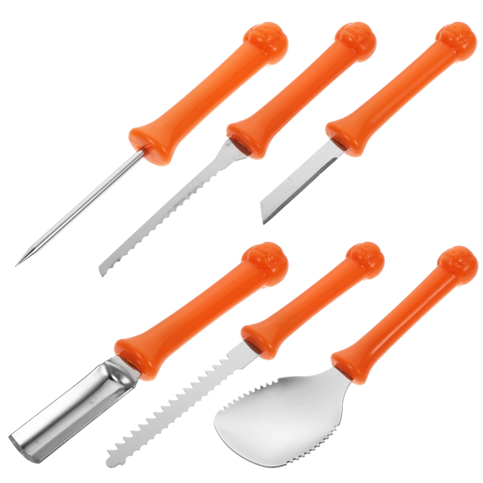 

Pumpkin Carving Tool Kit Orange Ergonomic Handle Fatigue-Free Use Halloween Carving Set Creative DIY Pumpkin Supply