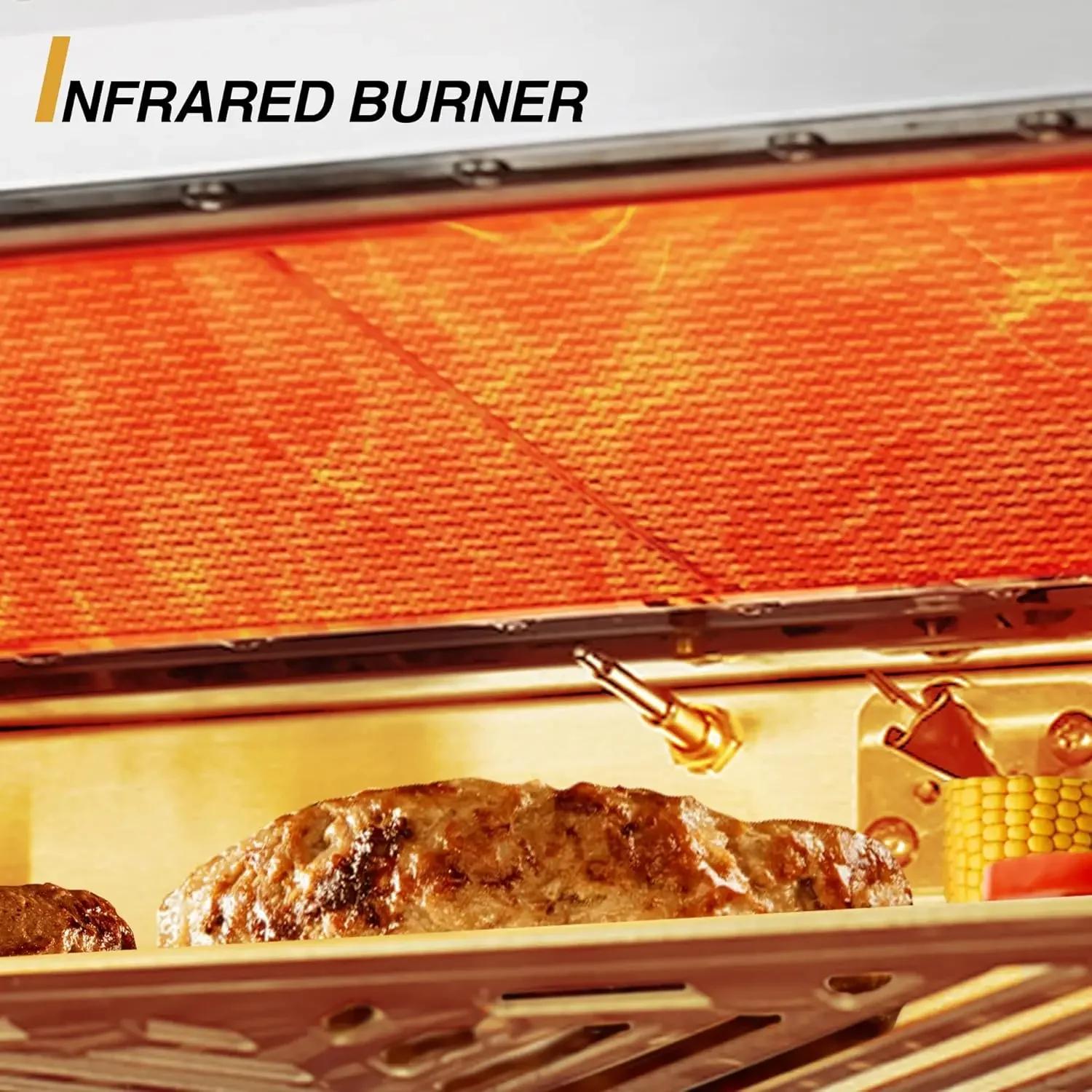 HORN OUTDOORS شواية غاز البروبان المحمولة بالأشعة تحت الحمراء، 1500 درجة منضدية من الفولاذ المقاوم للصدأ شواية ستيك للطهي السريع بالنسبة لي