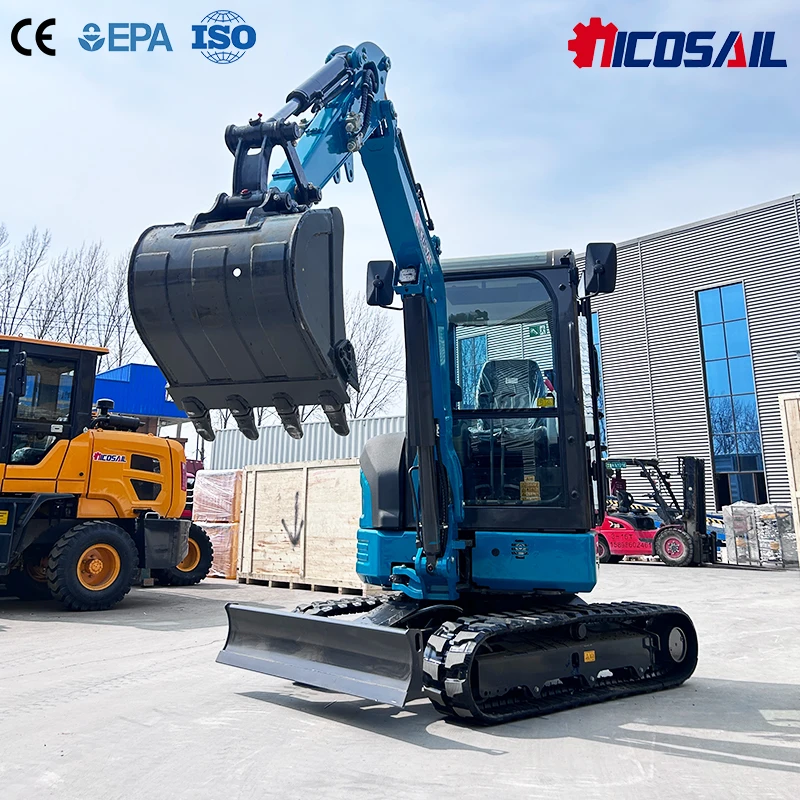 

Мини-экскаватор NICOSAIL OKW35E 3,5 тонны с нулевым выносом задней части, малогабаритный экскаватор для строительства и сельского хозяйства